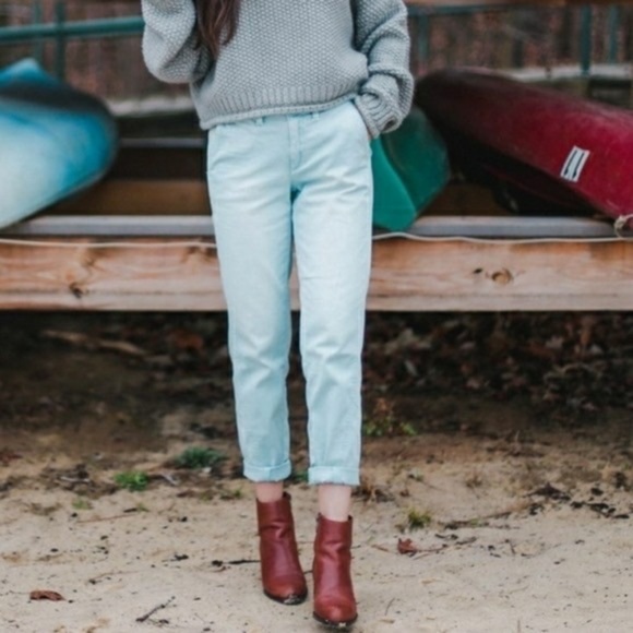 Anthropologie-baby Blue Chino Relaxed Fit (Size:28) - Picture 1 of 13